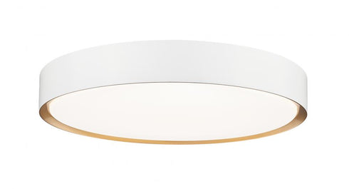 Z-Lite Kawan 1 Light Flush Mount in Brushed Nickel Finish Model: 1014F20-BN-LED