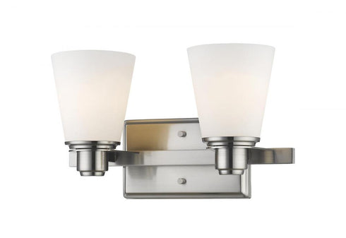 Z-Lite Kayla 2 Light Vanity in Brushed Nickel Finish Model: 7001-2V-BN