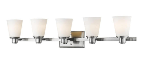 Z-Lite Kayla 5 Light Vanity in Brushed Nickel Finish Model: 7001-5V-BN