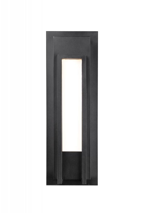 Z-Lite Keaton 1 Light Outdoor Wall Light in Black Finish Model: 520B-BK-LED
