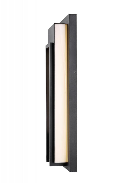 Z-Lite Keaton 1 Light Outdoor Wall Light in Black Finish Model: 520B-BK-LED