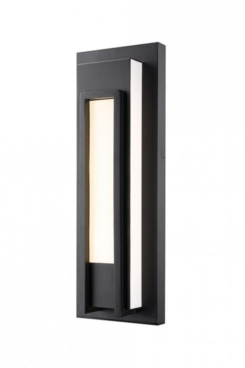 Z-Lite Keaton 1 Light Outdoor Wall Light in Black Finish Model: 520M-BK-LED