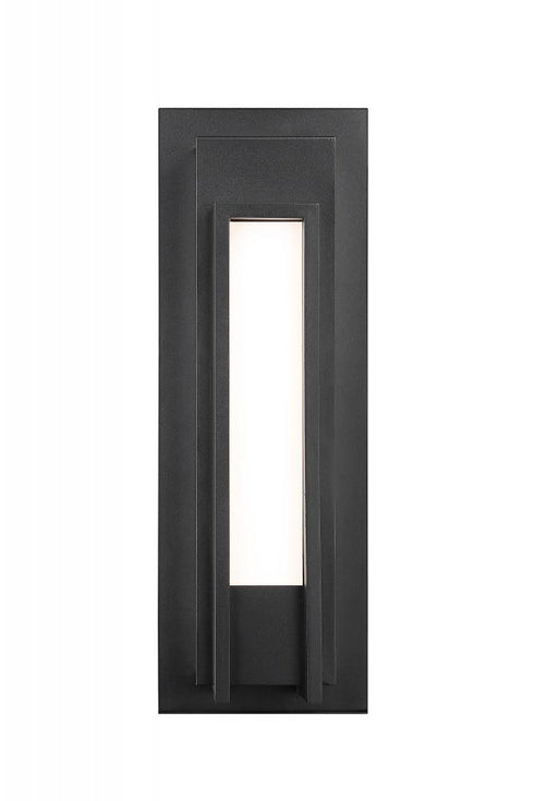Z-Lite Keaton 1 Light Outdoor Wall Light in Black Finish Model: 520M-BK-LED