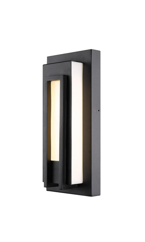 Z-Lite Keaton 1 Light Outdoor Wall Light in Black Finish Model: 520S-BK-LED