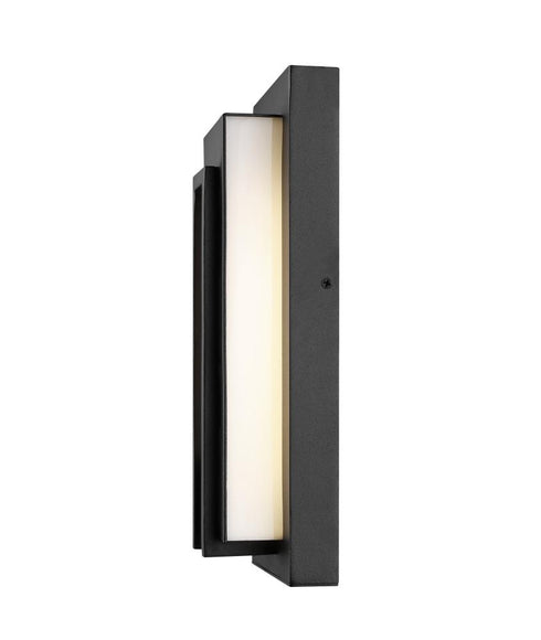 Z-Lite Keaton 1 Light Outdoor Wall Light in Black Finish Model: 520S-BK-LED