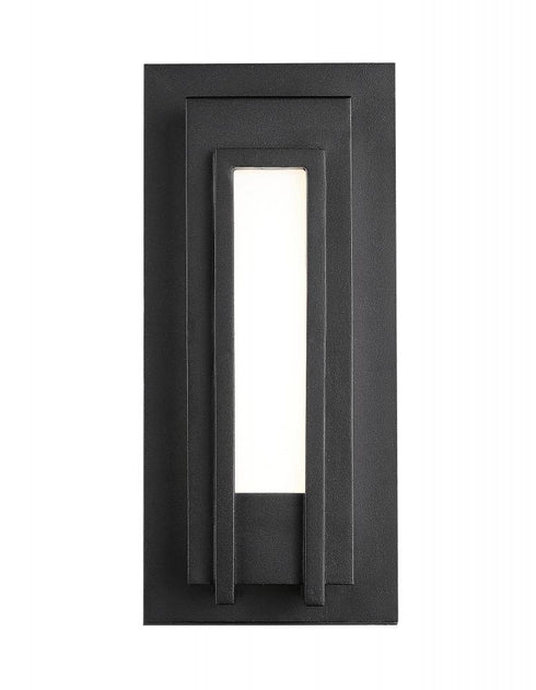 Z-Lite Keaton 1 Light Outdoor Wall Light in Black Finish Model: 520S-BK-LED