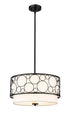 Z-Lite Kendall 3 Light Pendant in Brushed Nickel Finish Model: 197-17BN
