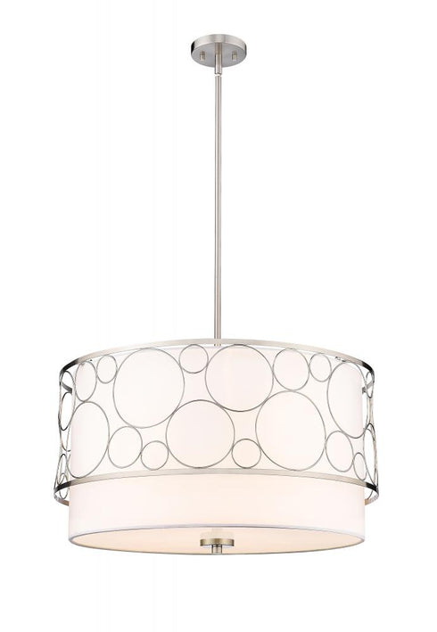 Z-Lite Kendall 4 Light Chandelier in Brushed Nickel Finish Model: 197-24BN