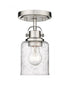 Z-Lite Kinsley 1 Light Flush Mount in Brushed Nickel Finish Model: 340F1-BN