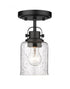 Z-Lite Kinsley 1 Light Flush Mount in Brushed Nickel Finish Model: 340F1-BN