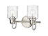 Z-Lite Kinsley 2 Light Vanity in Brushed Nickel Finish Model: 340-2V-BN