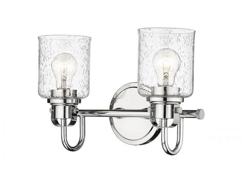 Z-Lite Kinsley 2 Light Vanity in Brushed Nickel Finish Model: 340-2V-BN
