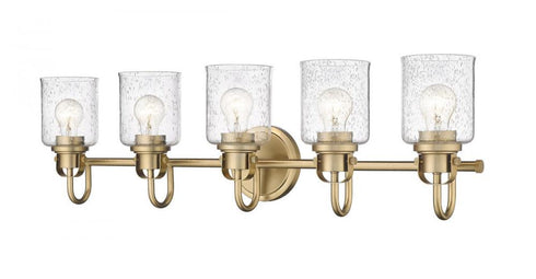 Z-Lite Kinsley 5 Light Vanity in Brushed Nickel Finish Model: 340-5V-BN