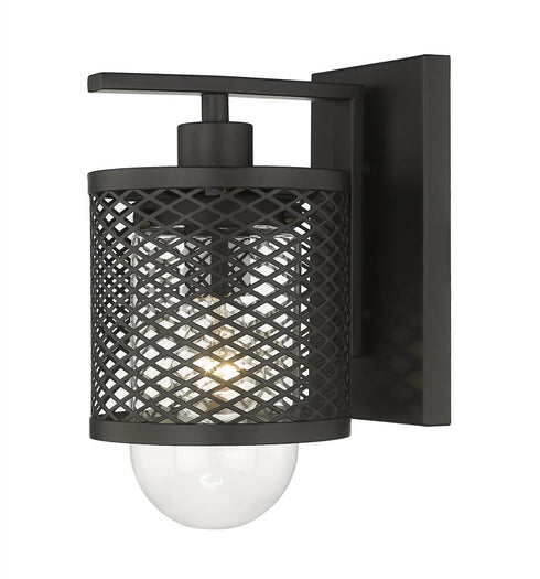 Z-Lite Kipton 1 Light Wall Sconce in Matte Black Finish Model: 3037-1S-MB