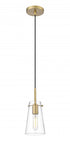 Z-Lite Kira 1 Light Pendant in Brushed Nickel Finish Model: 7508MP-BN