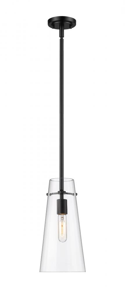 Z-Lite Kira 1 Light Pendant in Brushed Nickel Finish Model: 7508P-ROD-BN
