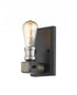 Z-Lite Kirkland 1 Light Wall Sconce in Ashen Barnboard Finish Model: 472-1S-ABB