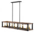 Z-Lite Kirkland 10 Light Linear Chandelier in Rustic Mahogany Finish Model: 472-10L-RM
