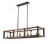Z-Lite Kirkland 10 Light Linear Chandelier in Rustic Mahogany Finish Model: 472-10L-RM