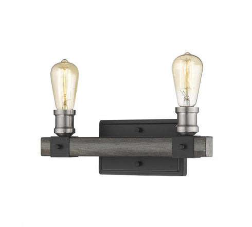 Z-Lite Kirkland 2 Light Vanity in Ashen Barnboard Finish Model: 472-2V-ABB