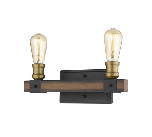 Z-Lite Kirkland 2 Light Vanity in Ashen Barnboard Finish Model: 472-2V-ABB