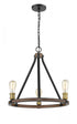 Z-Lite Kirkland 3 Light Chandelier in Ashen Barnboard Finish Model: 472-3ABB