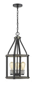 Z-Lite Kirkland 3 Light Pendant in Ashen Barnboard Finish Model: 472-3P-ABB