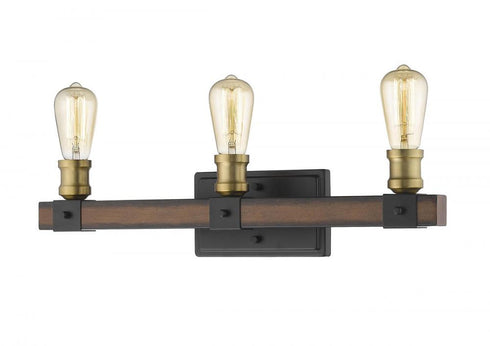 Z-Lite Kirkland 3 Light Vanity in Ashen Barnboard Finish Model: 472-3V-ABB