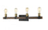 Z-Lite Kirkland 4 Light Vanity in Rustic Mahogany Finish Model: 472-4V-RM