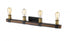 Z-Lite Kirkland 4 Light Vanity in Rustic Mahogany Finish Model: 472-4V-RM