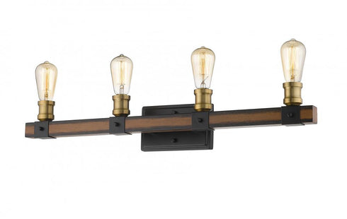 Z-Lite Kirkland 4 Light Vanity in Rustic Mahogany Finish Model: 472-4V-RM