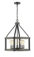 Z-Lite Kirkland 5 Light Chandelier in Ashen Barnboard Finish Model: 472-5D-ABB