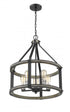 Z-Lite Kirkland 5 Light Chandelier in Ashen Barnboard Finish Model: 472-5D-ABB