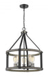 Z-Lite Kirkland 5 Light Chandelier in Ashen Barnboard Finish Model: 472-5D-ABB