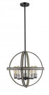 Z-Lite Kirkland 5 Light Chandelier in Ashen Barnboard Finish Model: 472B20-ABB