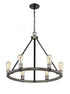 Z-Lite Kirkland 6 Light Chandelier in Ashen Barnboard Finish Model: 472-6ABB