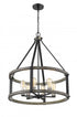 Z-Lite Kirkland 6 Light Chandelier in Ashen Barnboard Finish Model: 472-6D-ABB