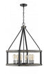 Z-Lite Kirkland 6 Light Chandelier in Ashen Barnboard Finish Model: 472-6D-ABB