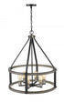 Z-Lite Kirkland 6 Light Chandelier in Ashen Barnboard Finish Model: 472-6D-ABB