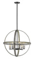 Z-Lite Kirkland 6 Light Chandelier in Ashen Barnboard Finish Model: 472B26-ABB