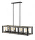 Z-Lite Kirkland 8 Light Linear Chandelier in Ashen Barnboard Finish Model: 472-8L-ABB