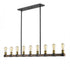 Z-Lite Kirkland 9 Light Linear Chandelier in Ashen Barnboard Finish Model: 472-9L-ABB
