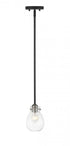 Z-Lite Kraken 1 Light Pendant in Matte Black + Brushed Nickel Finish Model: 466MP-MB-BN