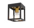 Z-Lite Kube 1 Light Flush Mount in Bronze + Olde Brass Finish Model: 480F1-BRZ-OBR