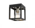 Z-Lite Kube 1 Light Flush Mount in Bronze + Olde Brass Finish Model: 480F1-BRZ-OBR