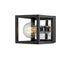 Z-Lite Kube 1 Light Wall Sconce in Matte Black + Brushed Nickel Finish Model: 480-1S-MB-BN