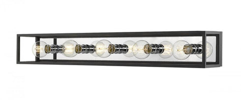 Z-Lite Kube 5 Light Vanity in Matte Black + Brushed Nickel Finish Model: 480-5V-MB-BN
