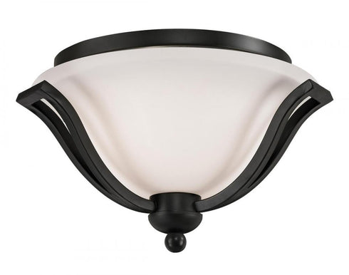 Z-Lite Lagoon 2 Light Flush Mount in Matte Black Finish Model: 703F2-MB