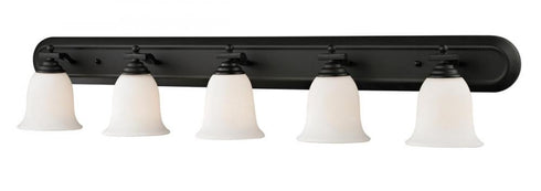 Z-Lite Lagoon 5 Light Vanity in Matte Black Finish Model: 703-5V-MB