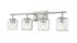 Z-Lite Landon 4 Light Vanity in Brushed Nickel Finish Model: 7515-4V-BN